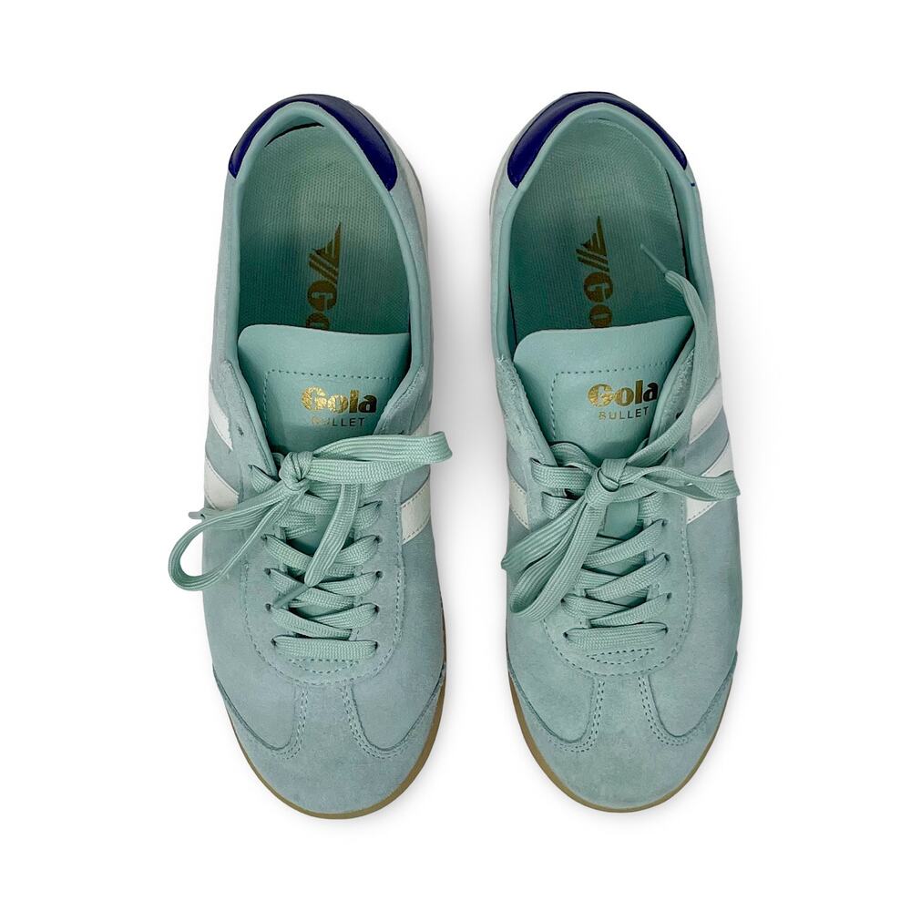 Gola Bullet Suede Sneakers – Women’s 9.5 Retro Surf / Off White Gum Sole - Picture 3 of 11